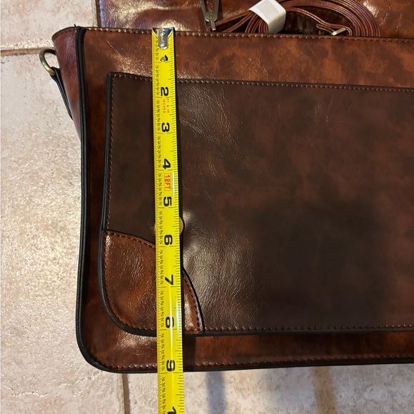 Never used. Adorable vintage looking women’s leather briefcase bag. - Picture 9 of 9